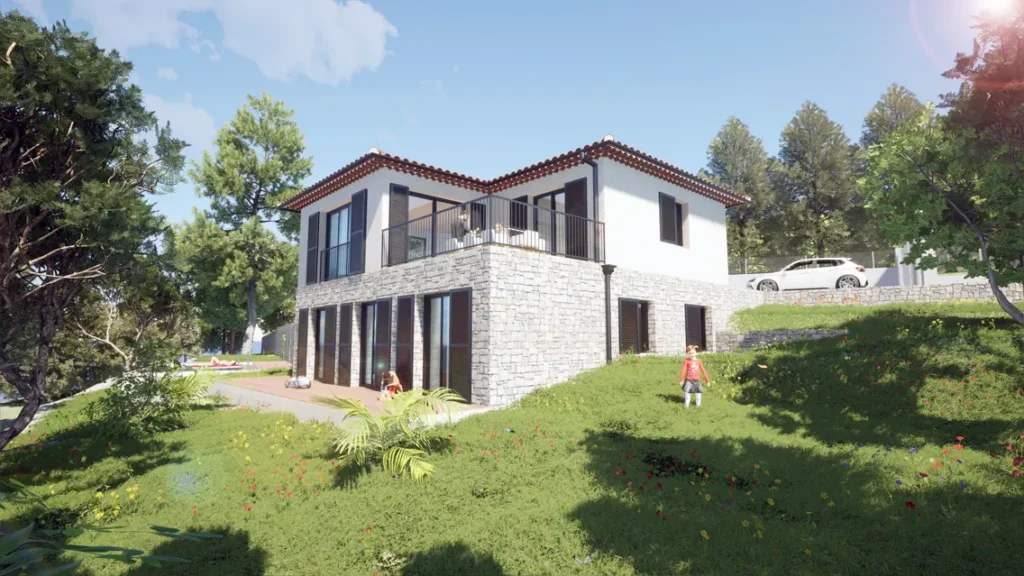 Construction d'une villa et piscine à Carros par APC Architectes à Callian