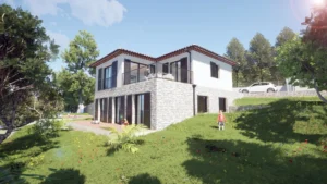 Construction d'une villa et piscine à Carros par APC Architectes à Callian