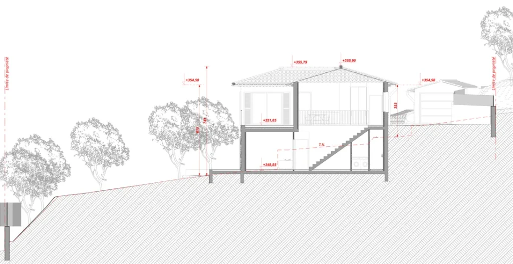 Construction d'une villa et piscine à Carros par APC Architectes à Callian