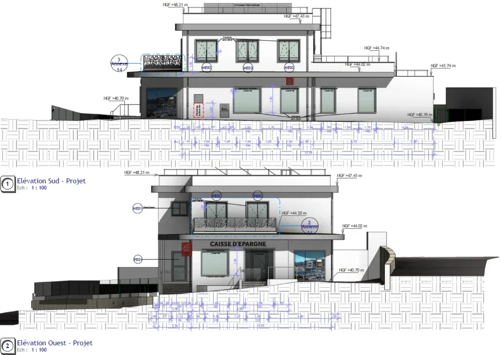 Rénovation énergétique d'une agence bancaire à Toulon par APC Architectes à Callian